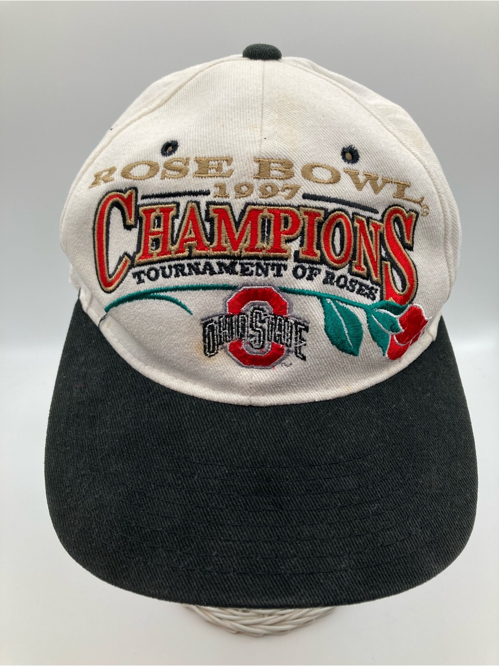 Vintage The Ohio State Buckeyes 1997 Rose Bowl Champions SnapBack Hat Lee Sport
